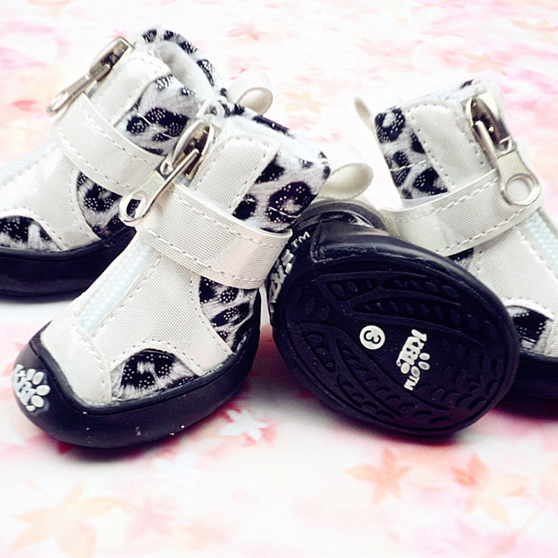 Leopard Print Dog Shoes
