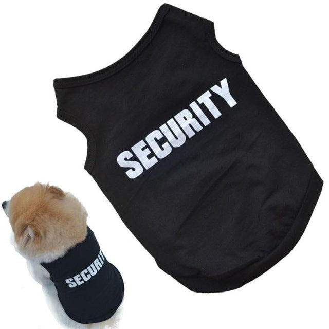 Security Printed Dogs Summer Clothes