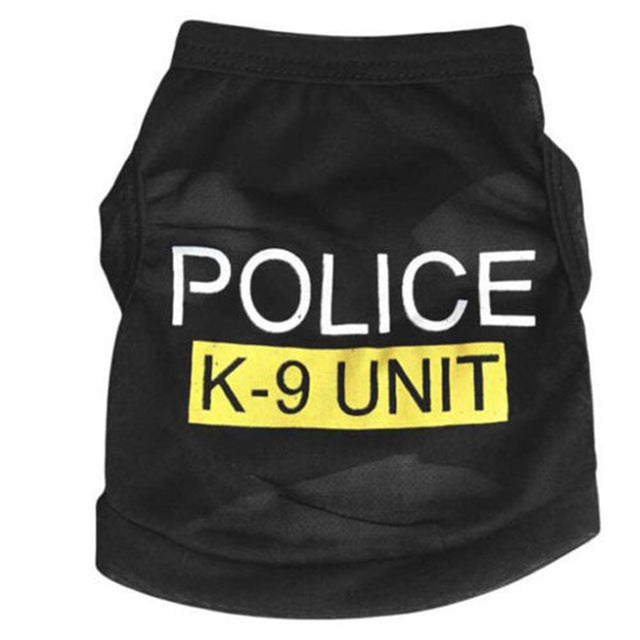 Police Printed Puppy Vest
