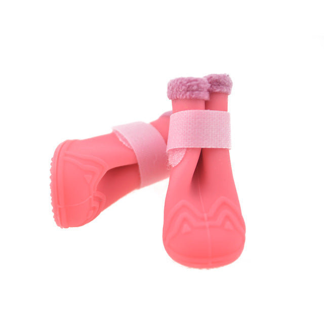 Rubber Winter Warm Dog Shoes