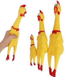 Yellow Screaming Rubber Chicken